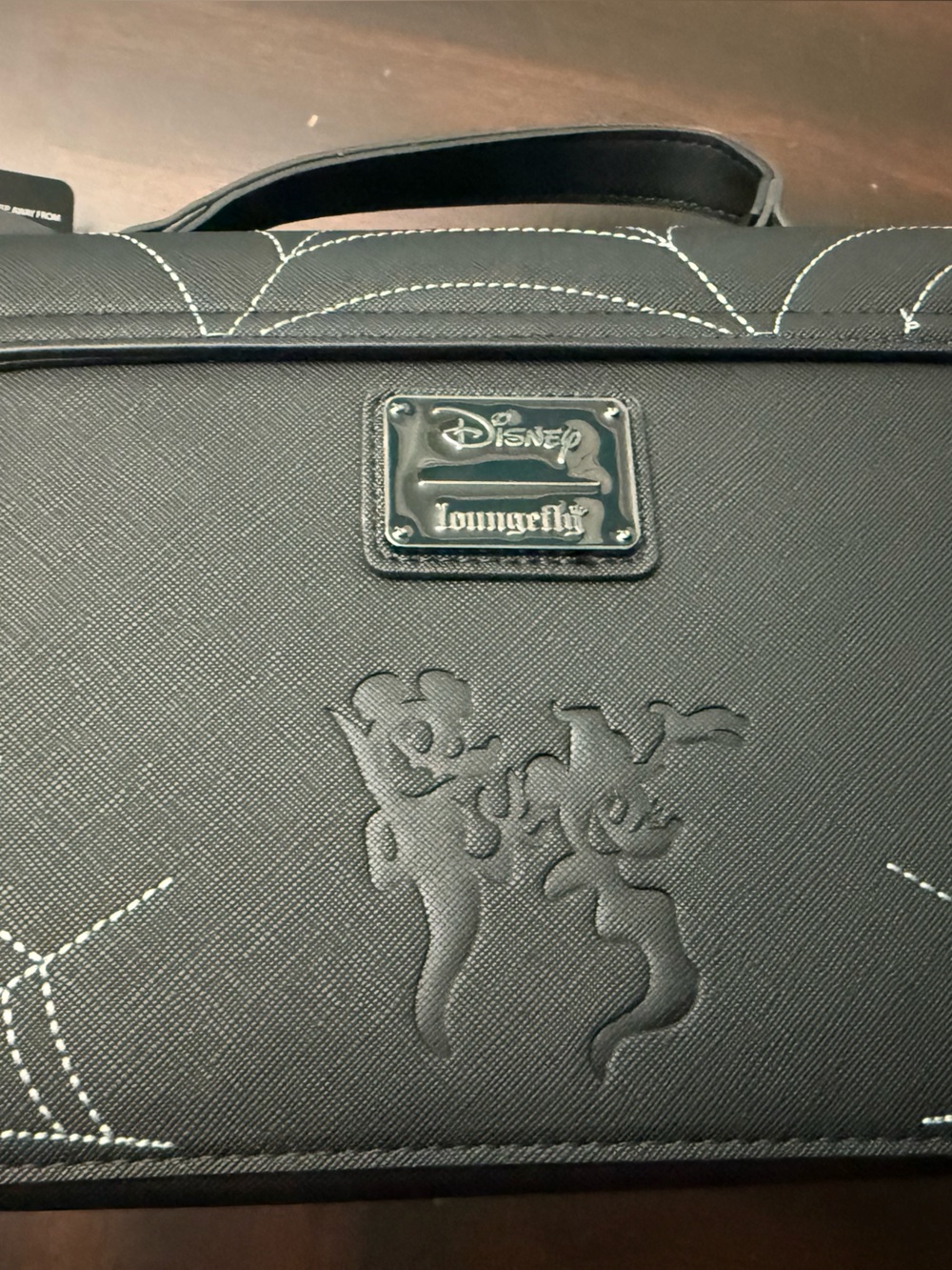Mickey and Minnie Spiderweb and Bats Crossbody Bag Loungefly NWT GLOWS - Picture 7 of 12